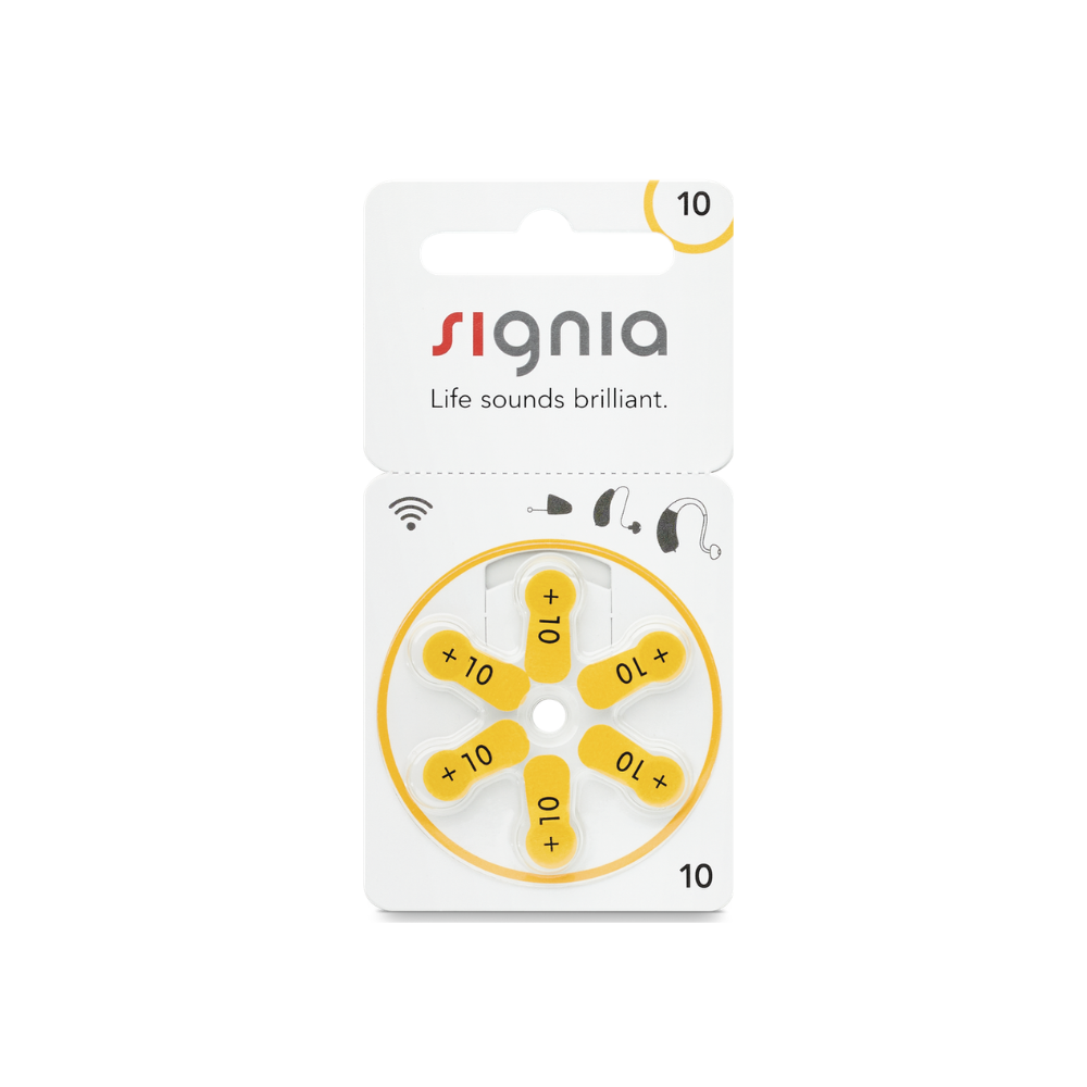 Signia Hearing Aid Batteries Size - 10 - (Compatible With: CIC, IIC & Other Size 10 Hearing Aids)