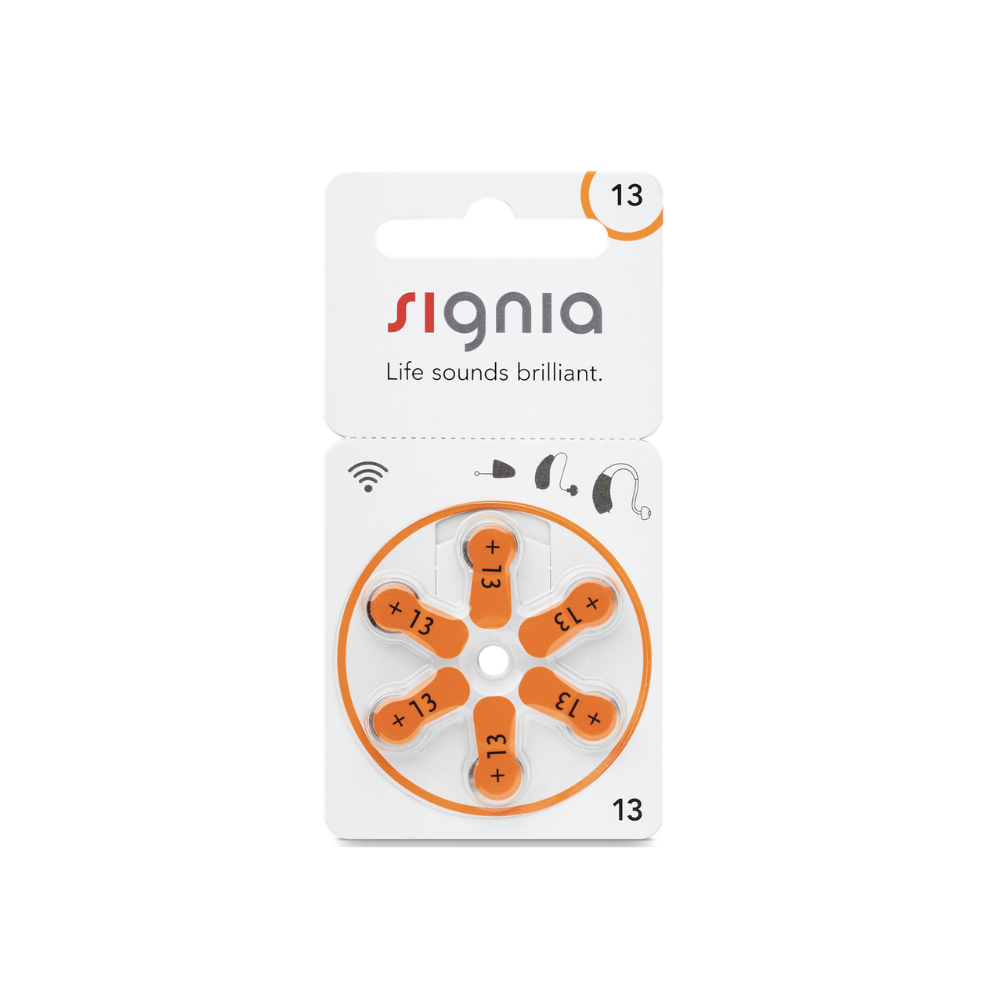Signia Hearing Aid Batteries Size - 13 - (Compatible With: BTE, ITE & Other Size 13 Hearing Aids)