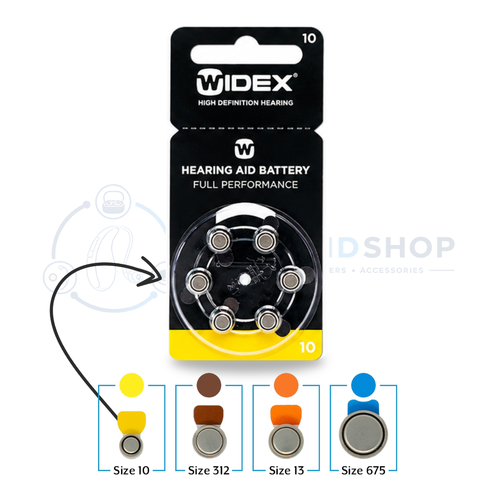Widex Hearing Aid Batteries Size - 10 (Compatible With: CIC, ITE & Other Size 10 Hearing Aids)