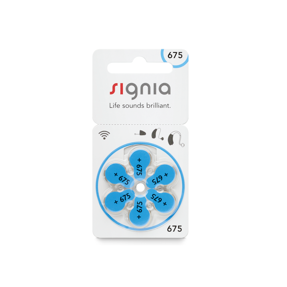 Signia Hearing Aid Batteries Size - 675  (Compatible With: BTE & Other Size 675 Hearing Aids)
