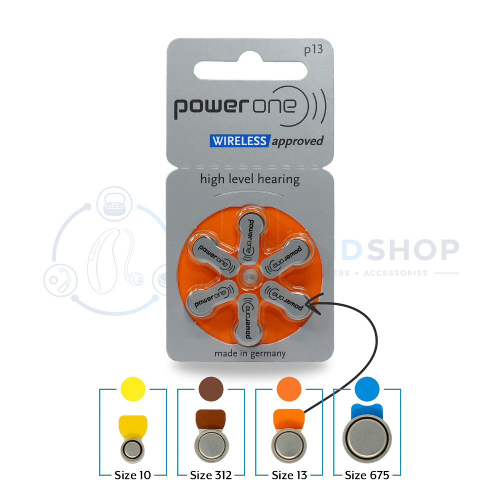 Power One Hearing Aid Batteries Size - 13