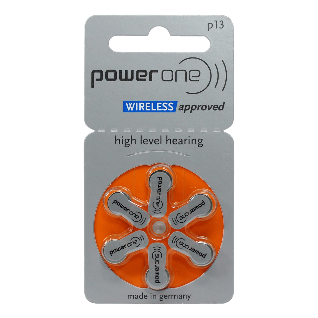 Power One Hearing Aid Batteries Size - 13 - 1 Strip 6 Batteries