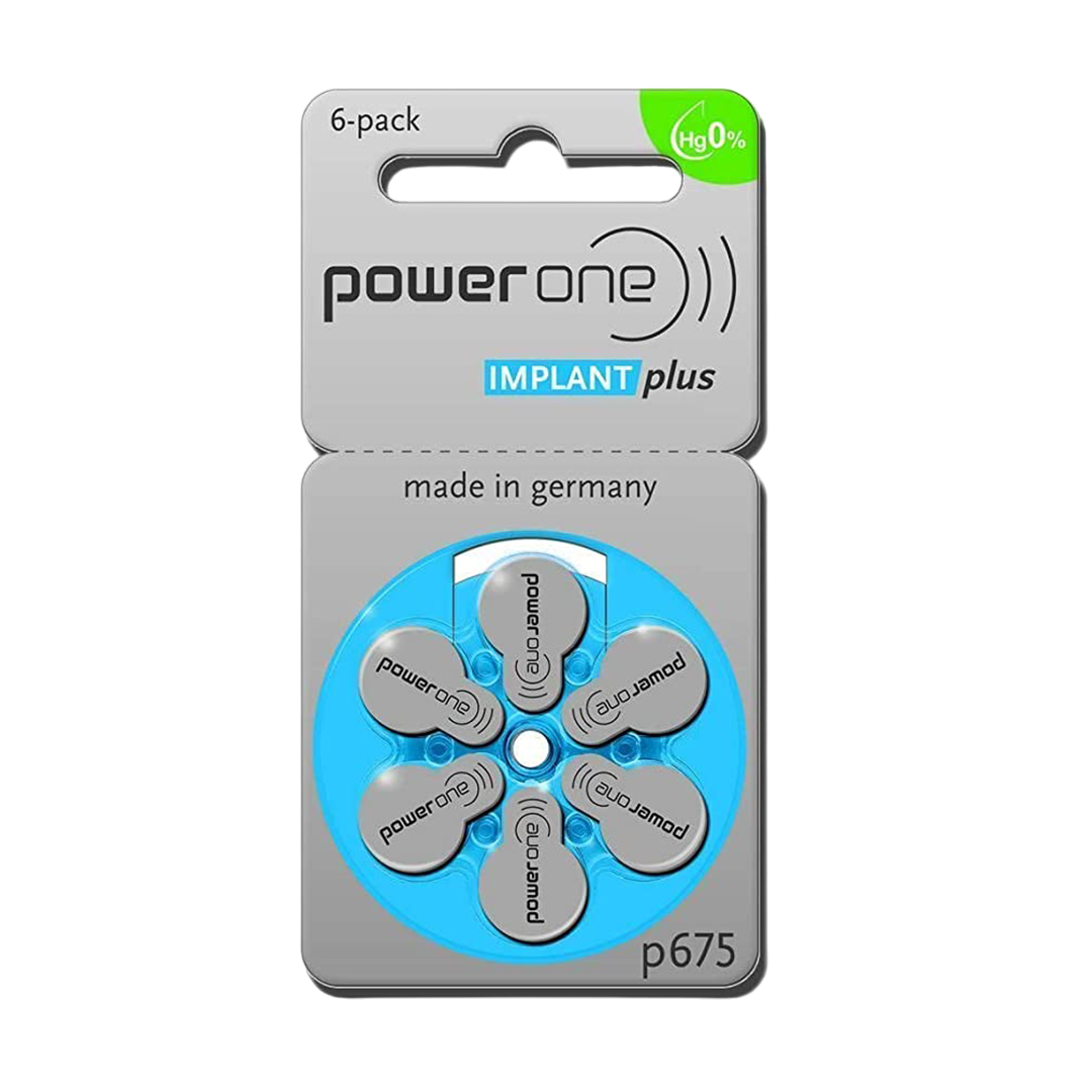 Power One Hearing Aid Batteries Size - 675 - 1 Strip 6 Batteries